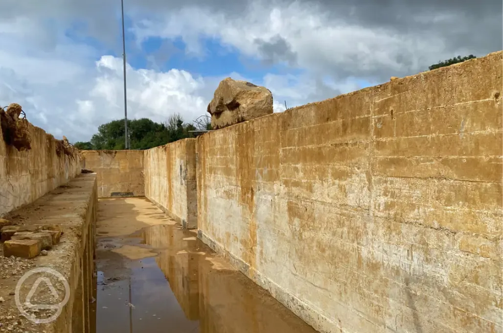 World War Two gun battery foundations