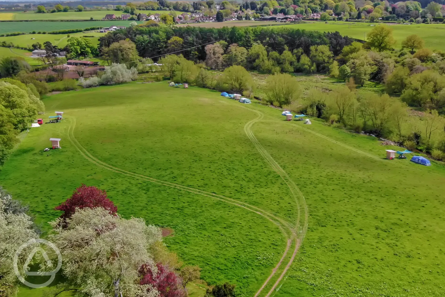 Aerial of the campsite