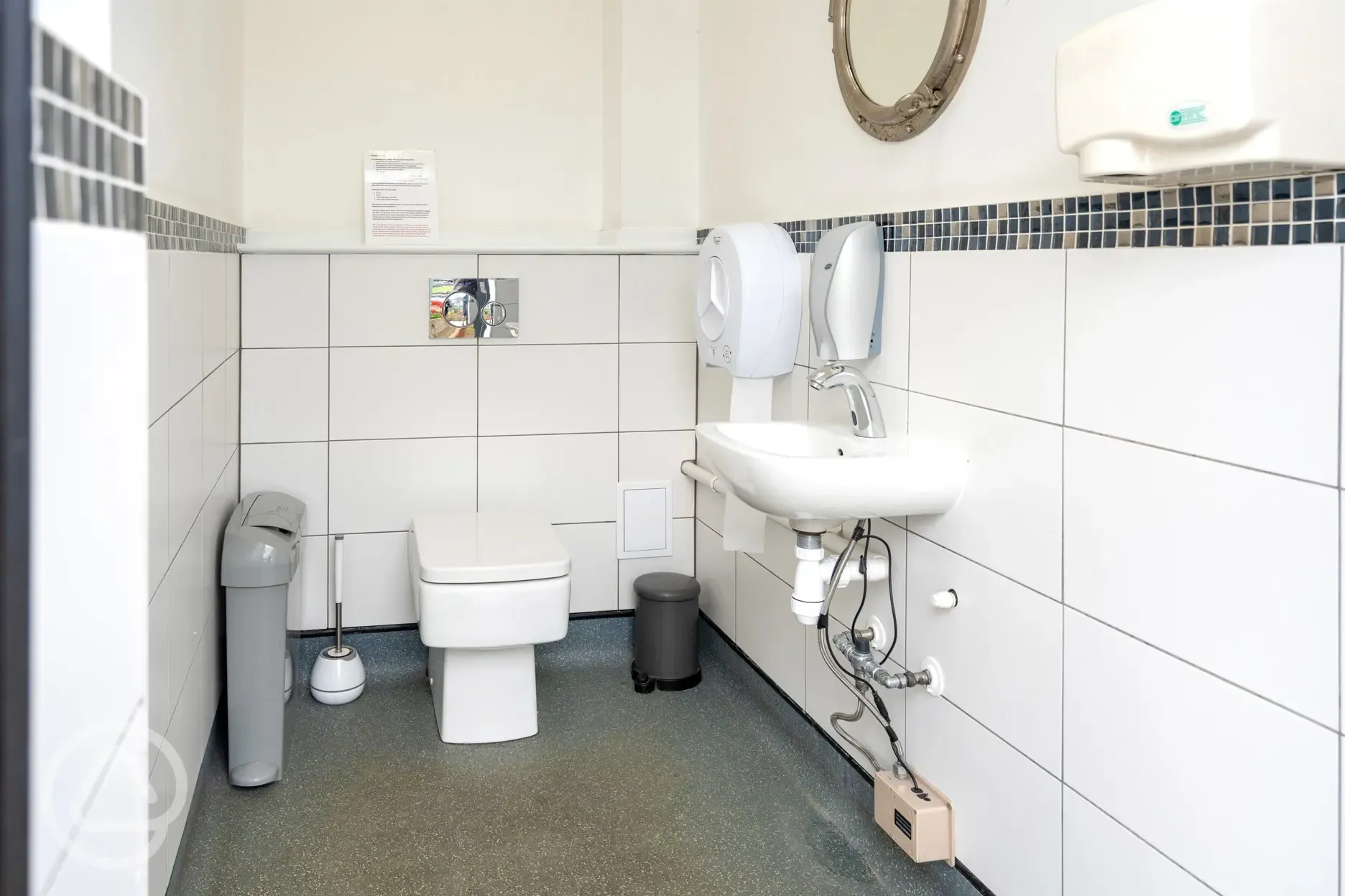 Toilets with hand dryers at Oakwood Marina