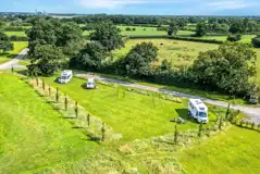 Aerial of the electric grass touring pitches