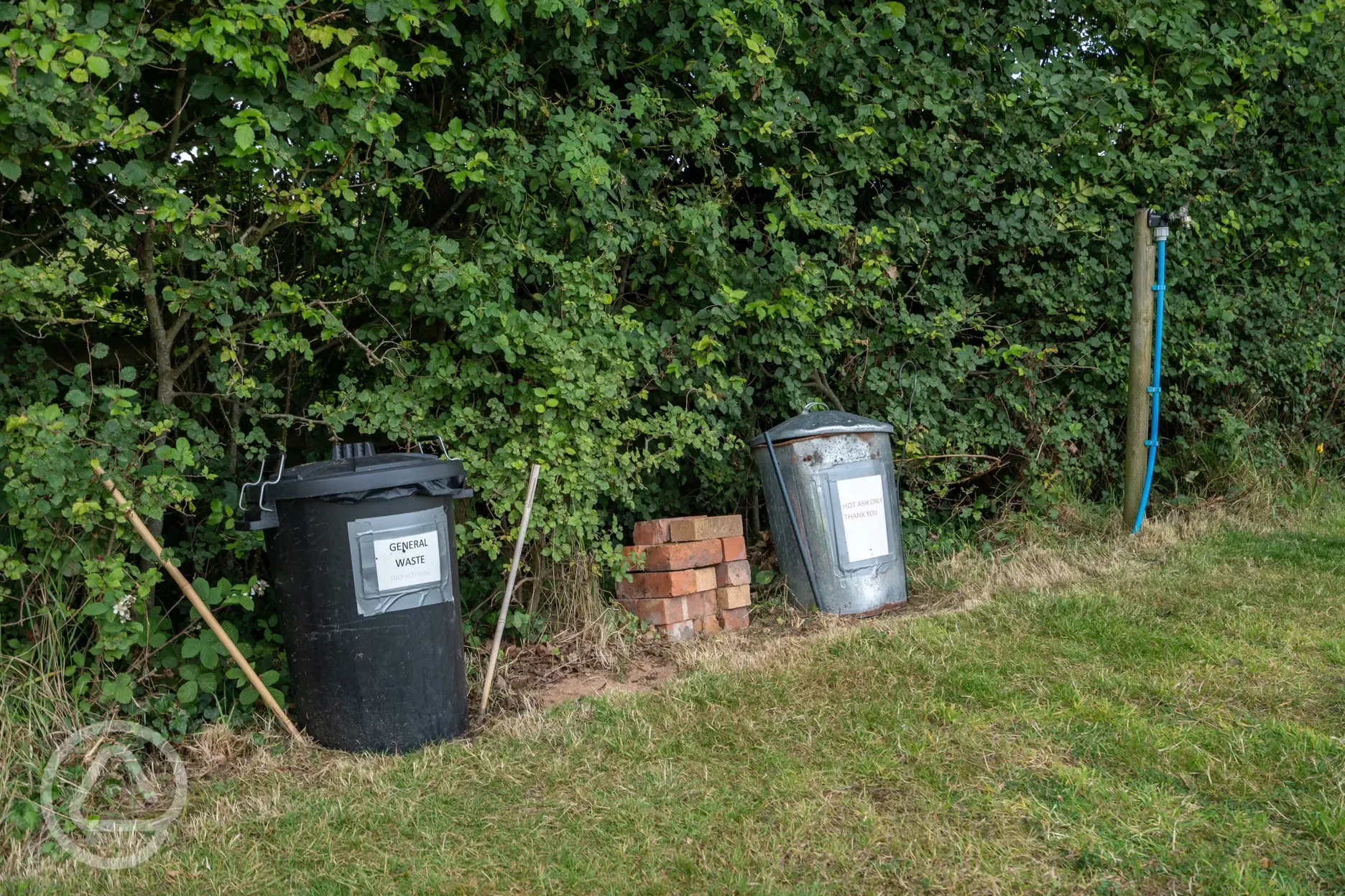 Fire pit disposal area at Oakwood Marina