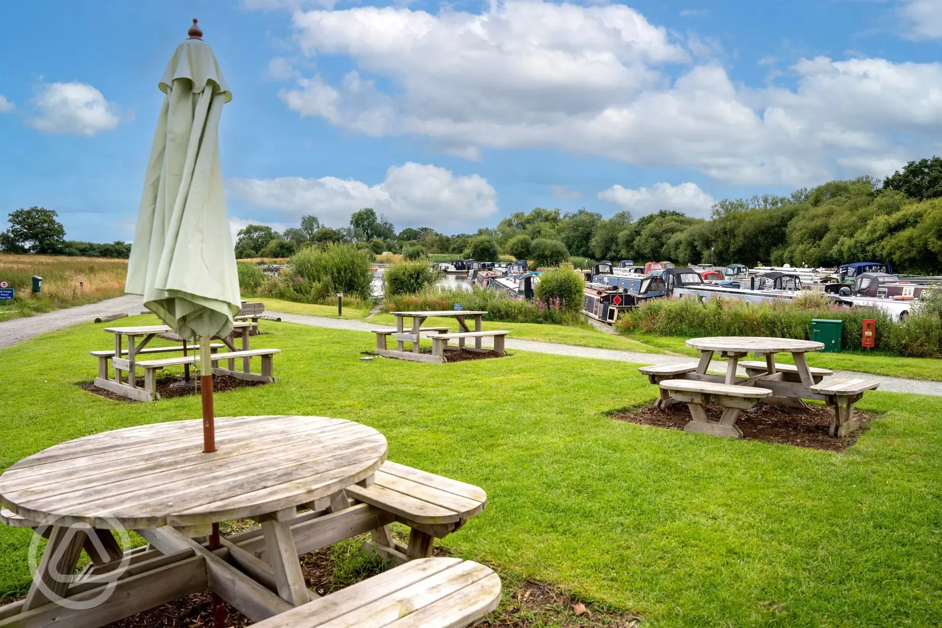 Seating by the marina