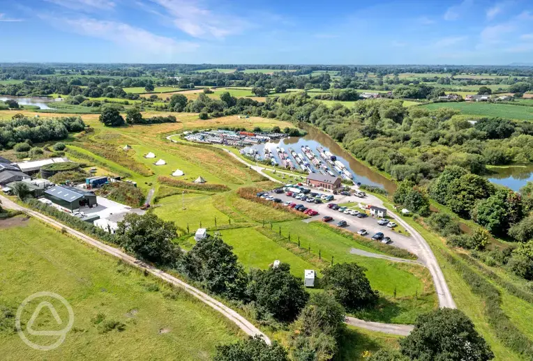 Aerial of the campsite