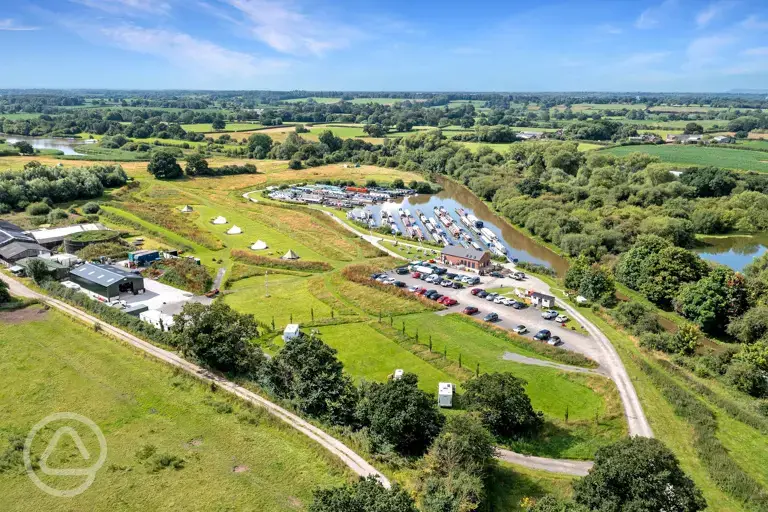 Aerial of the campsite