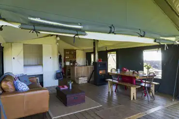 Aderyn safari tent interior