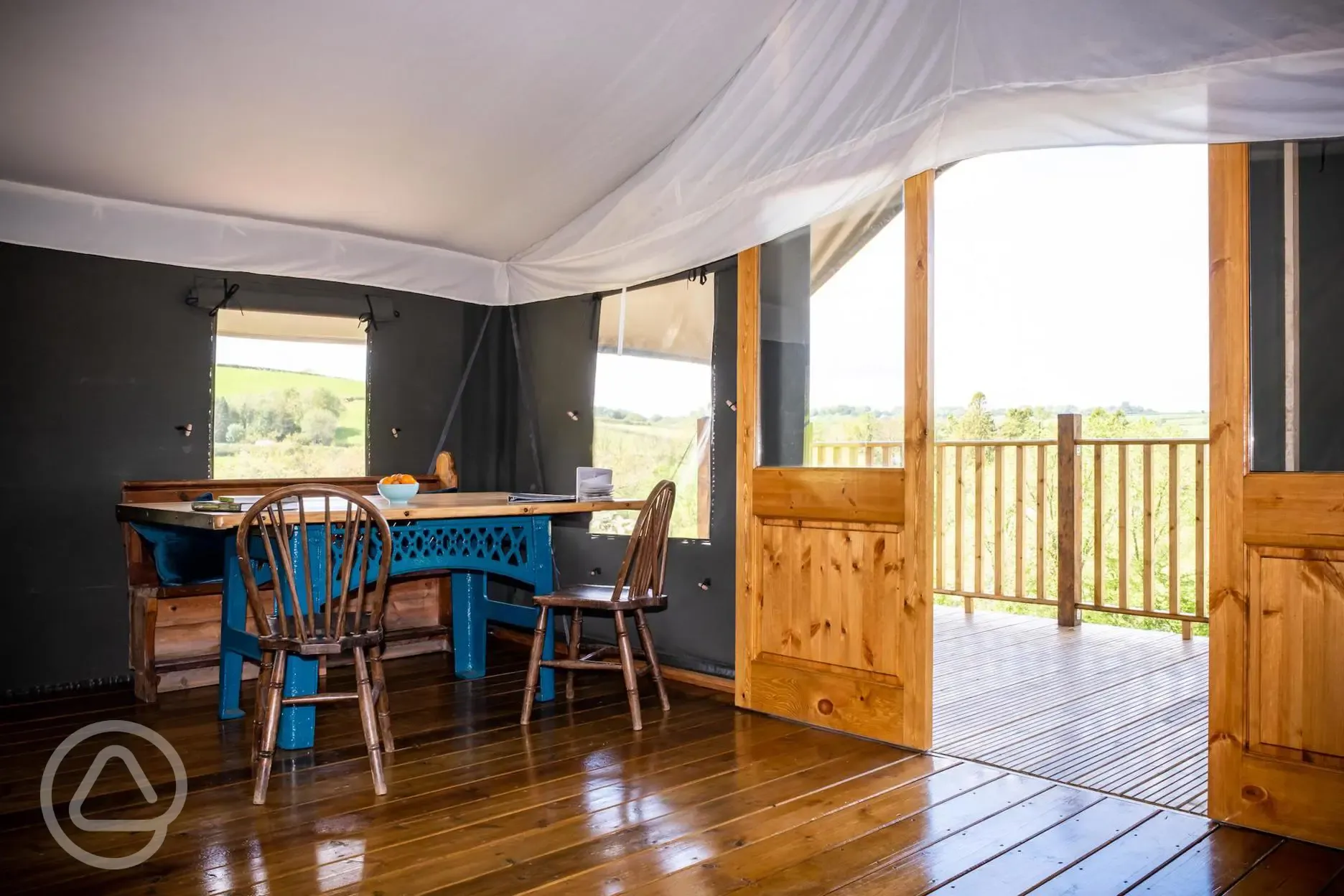 Enfys safari tent interior