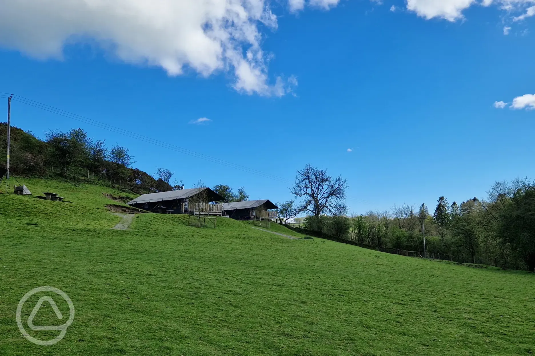 Aderyn, Afon and Seren safari tents