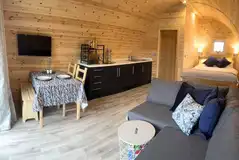 Ensuite glamping pod interior