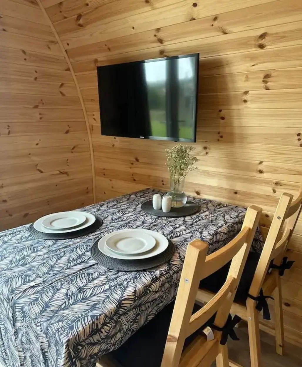 Ensuite glamping pod interior