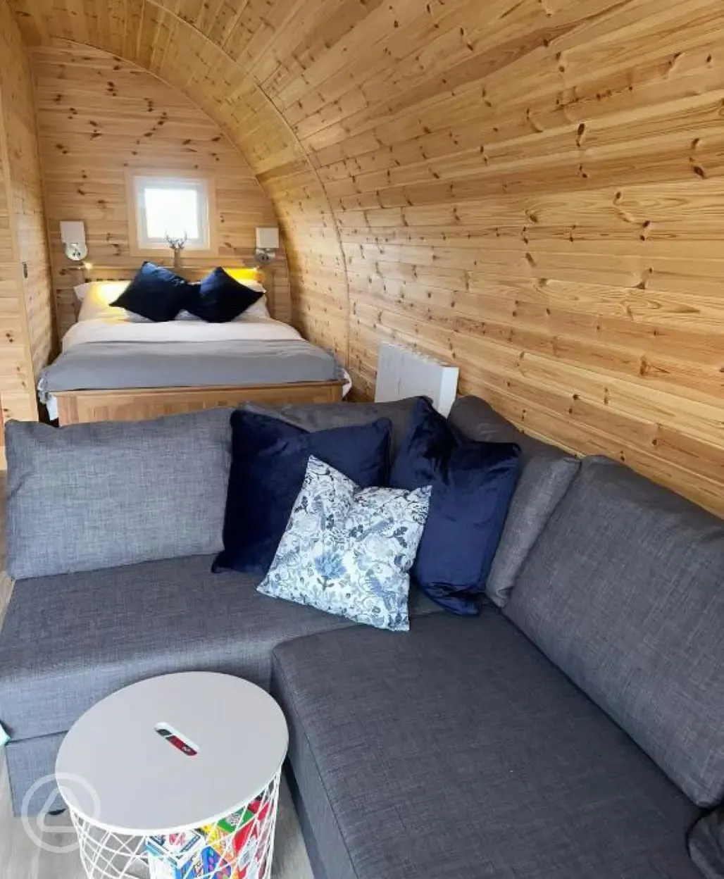 Ensuite glamping pod interior