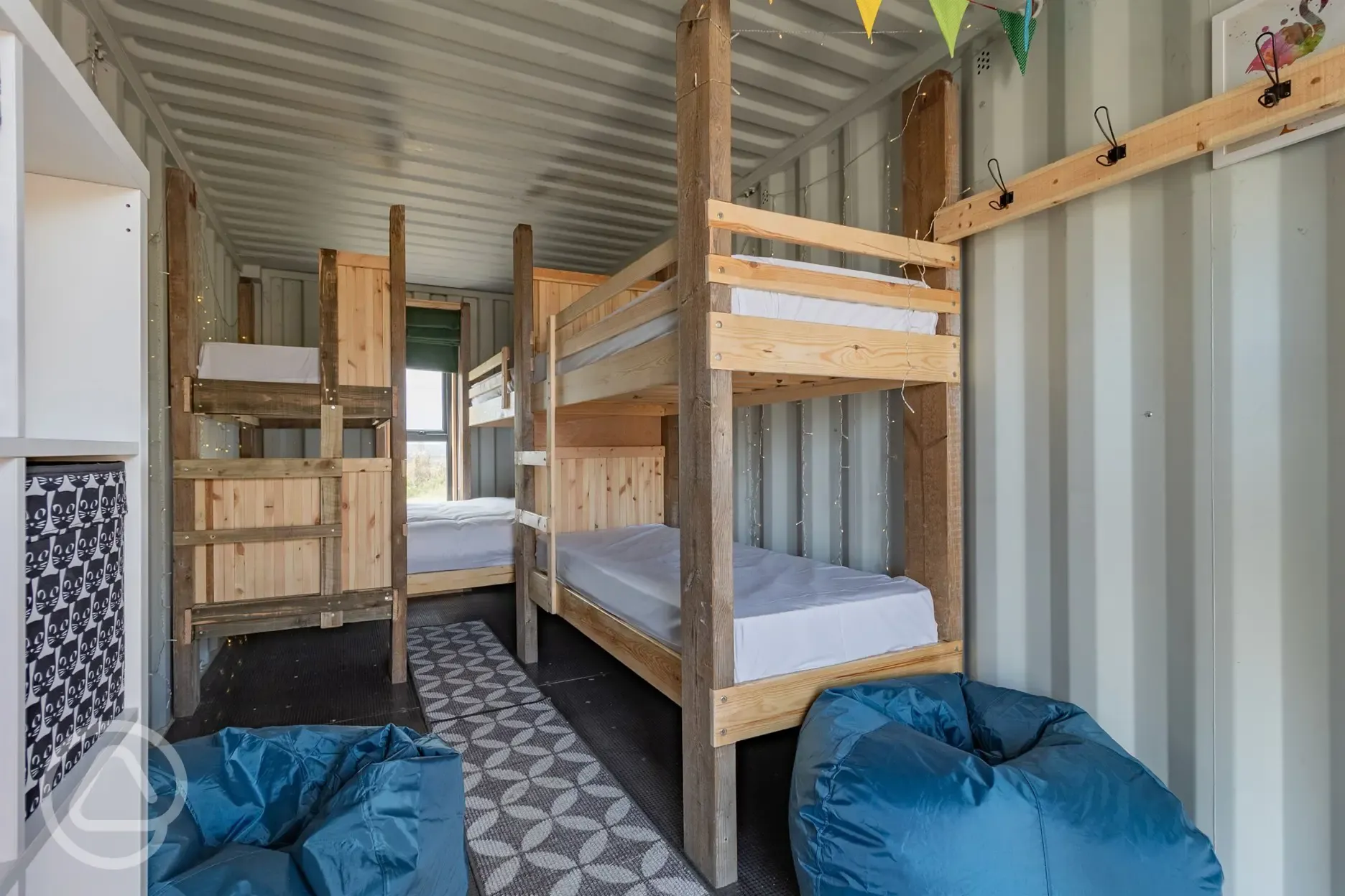 Glamping cabin interior