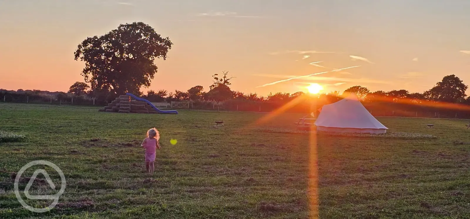 Sunset over the site 