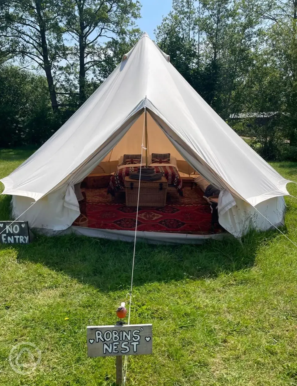 Bell tent available to hire for an extra room