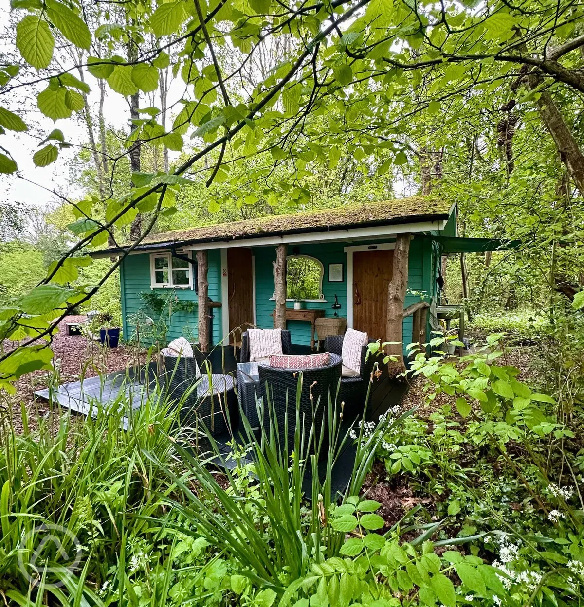 Communal kitchen with outdoor seating