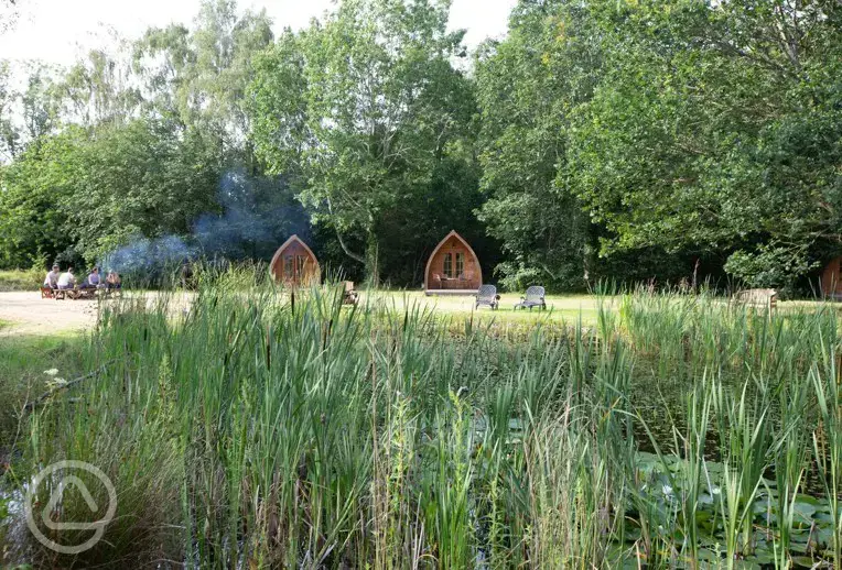 Pods by the pond