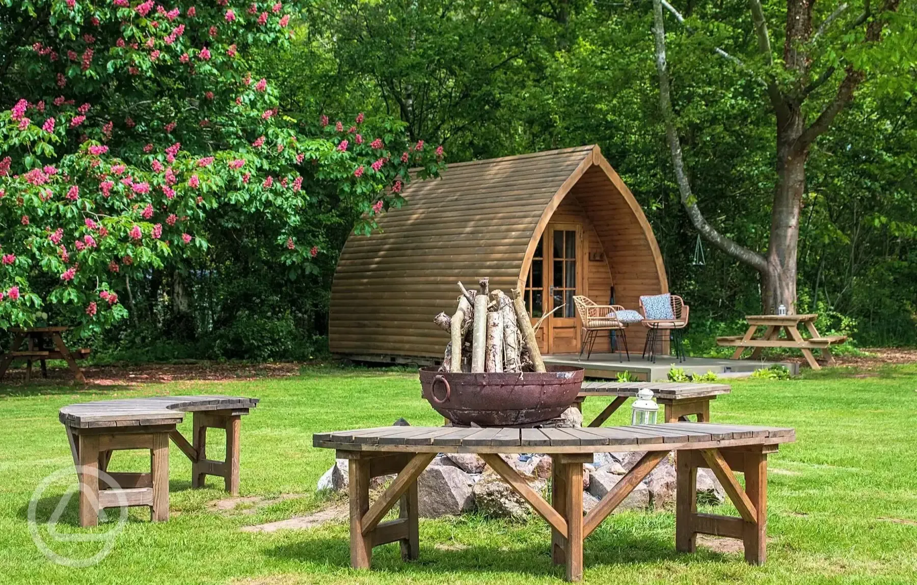 Conker pod and communal seating