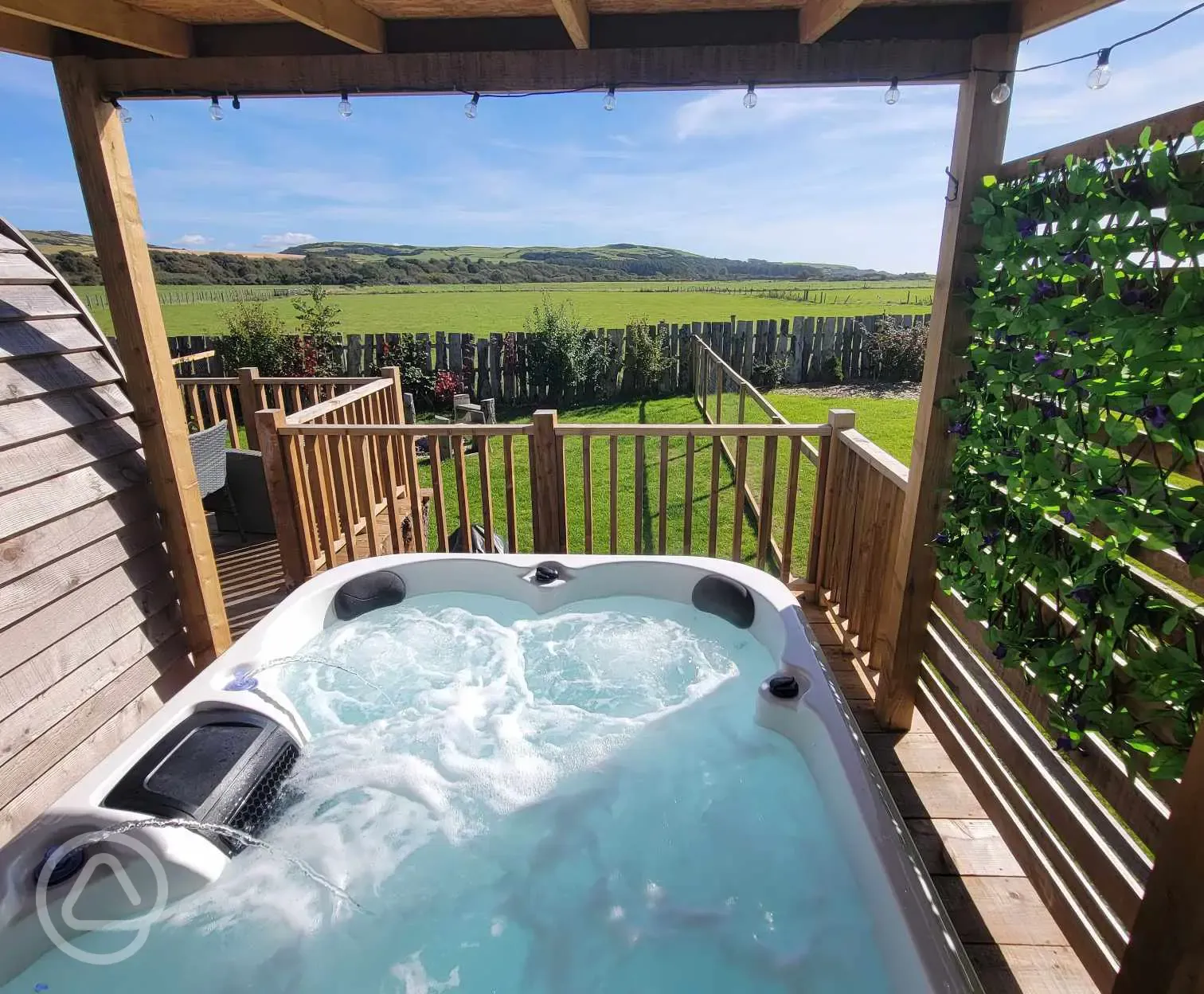The Hedgehog's Hideout hot tub