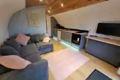 The Stag Hoose sofa and TV