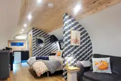 The Fox's Den lounge and bedroom area