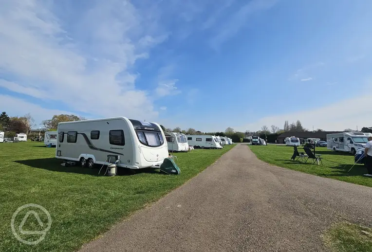 Grass pitches at Ashbourne Touring and Camping Park