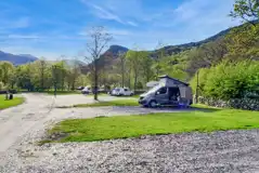 Electric hardstanding and grass pitches with water and a 16 amp electric hook up