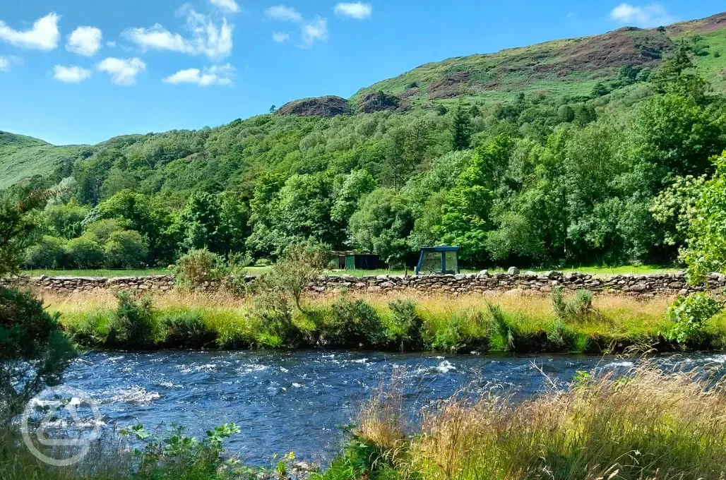 River running through the site