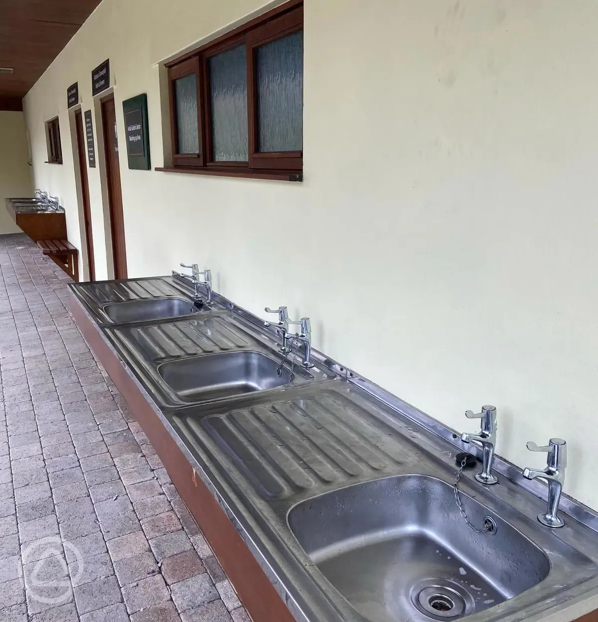 Outdoor washing up area