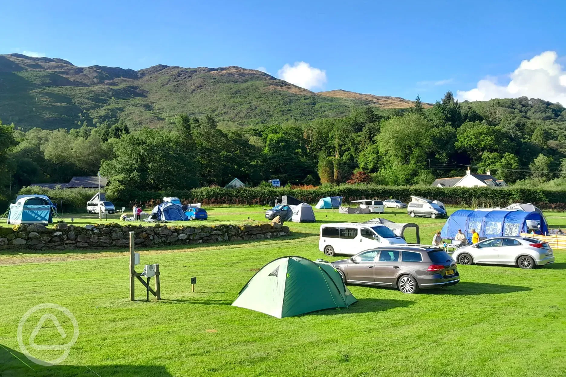 Electric grass tent and campervan pitches