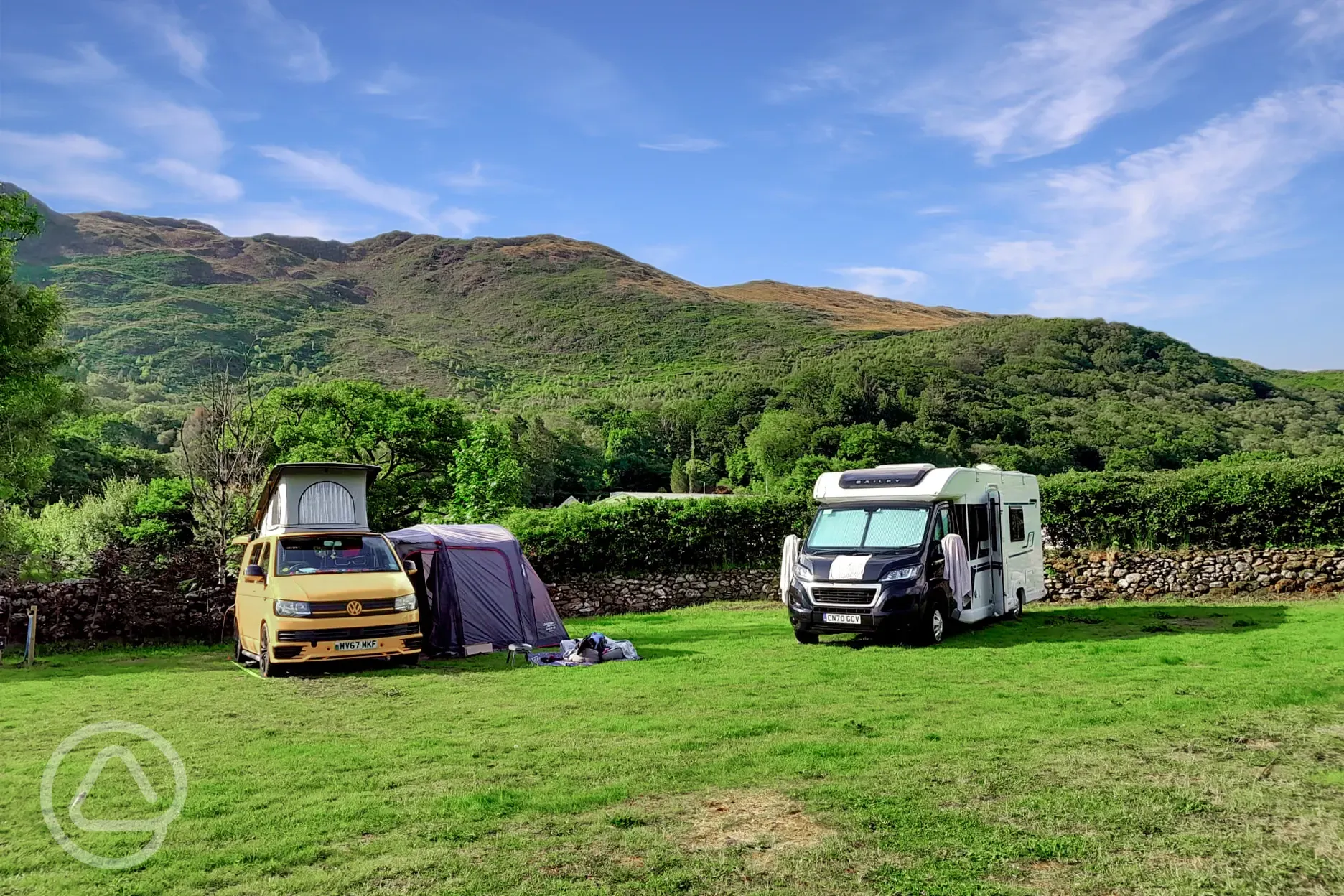 Electric grass tent and campervan pitches