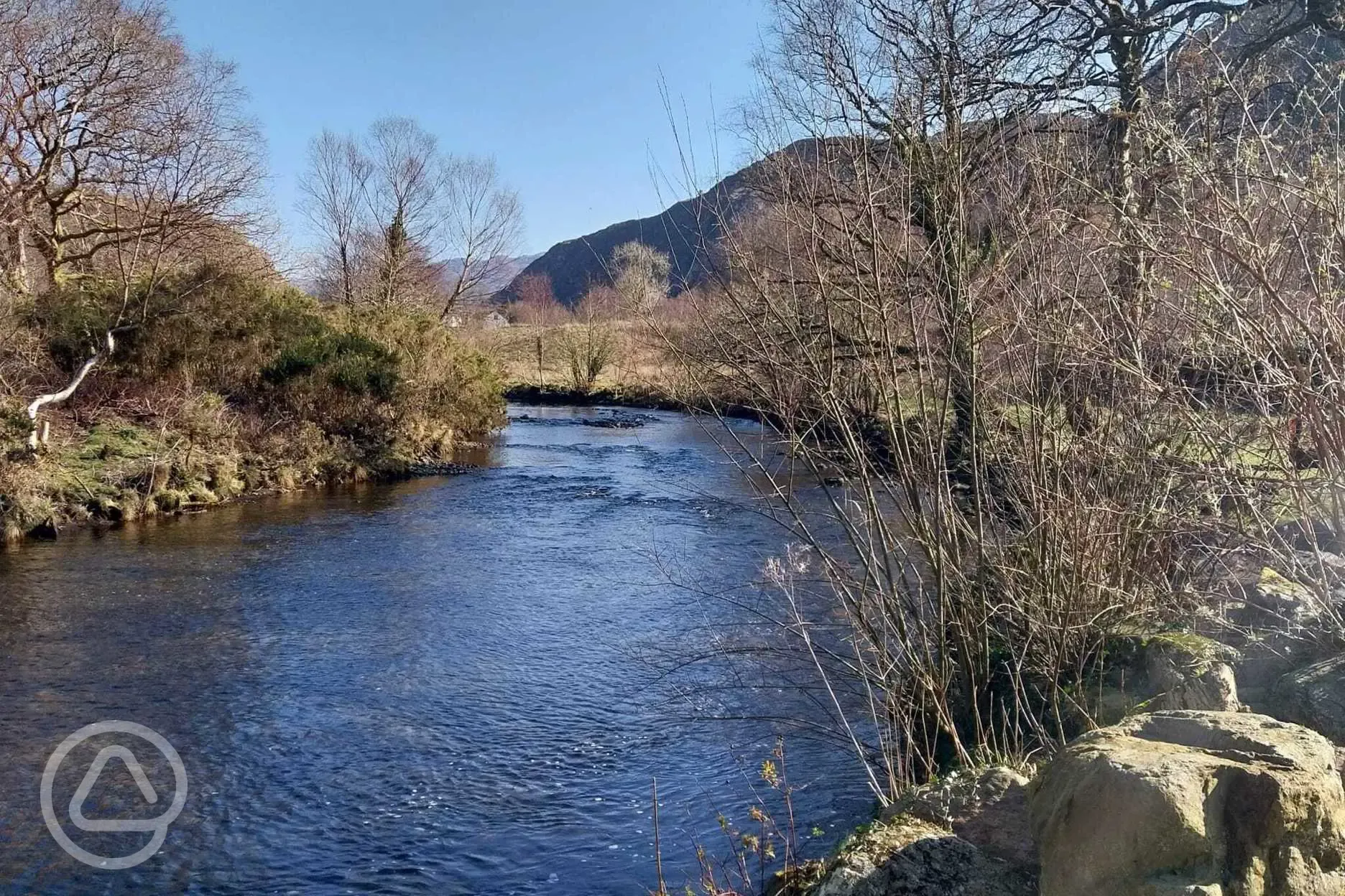 River running through the site