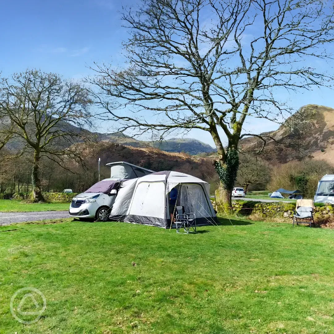 Electric grass tent and campervan pitches