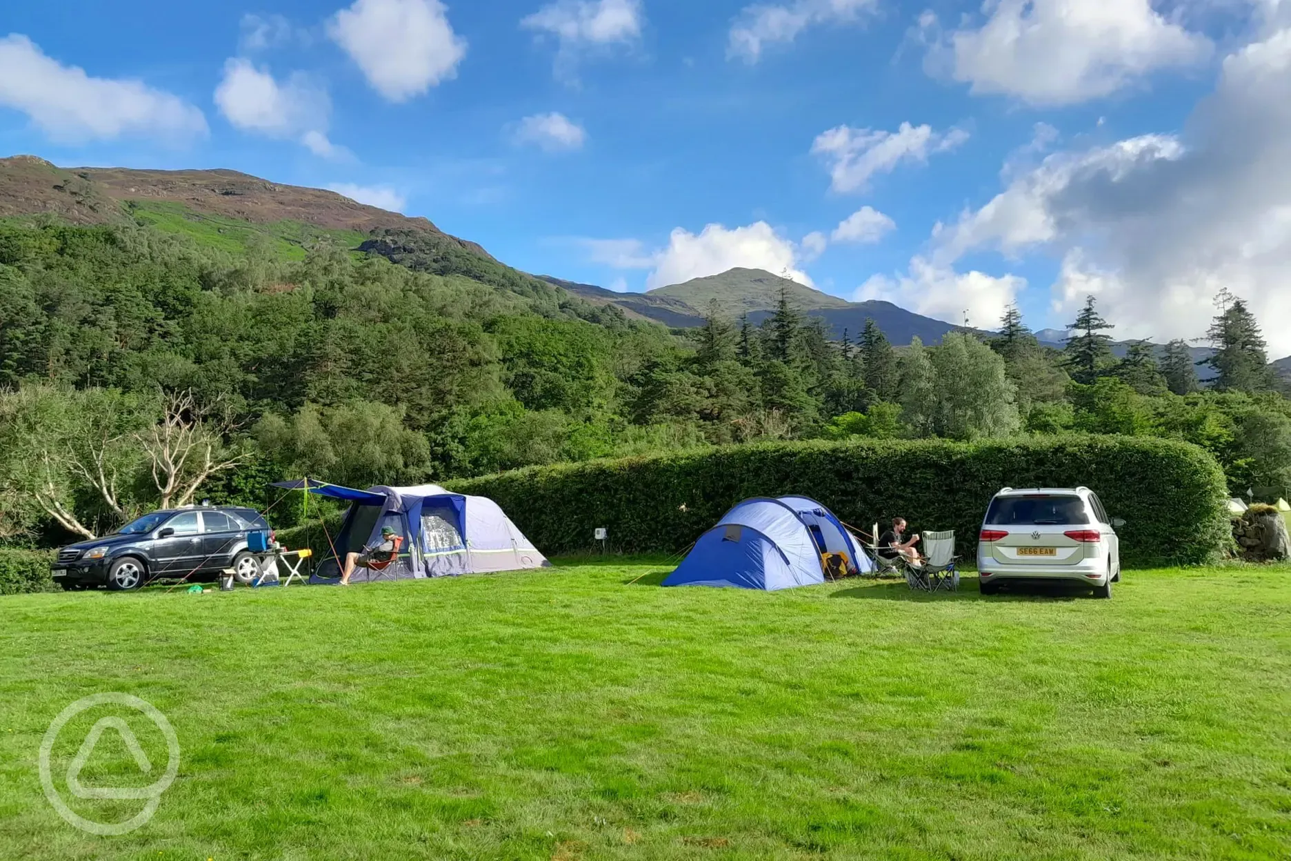 Electric grass tent and campervan pitches