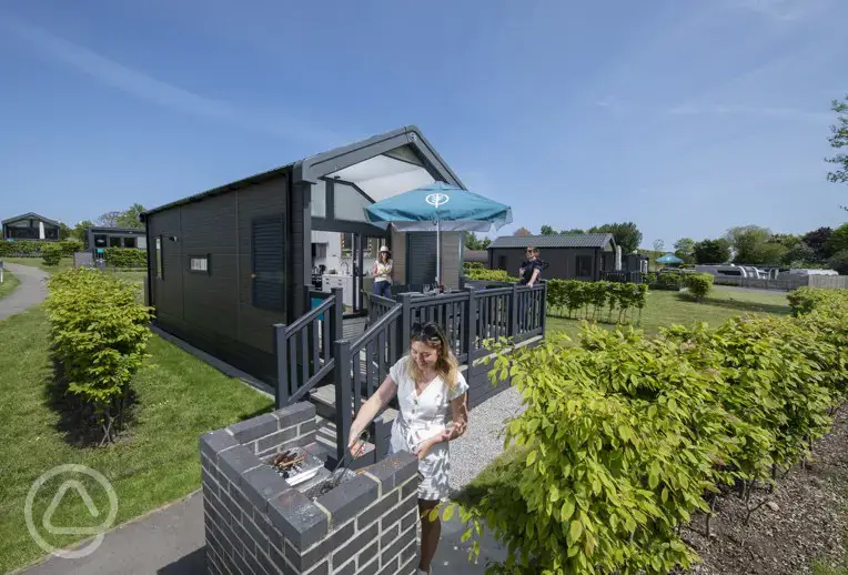 Glamping cabin and BBQ