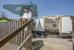 Yurt outdoor decking