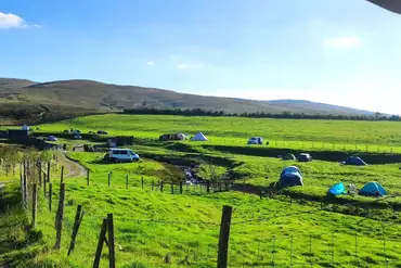 Non electric grass pitches for tents and tourers at Wildscapes Retreat