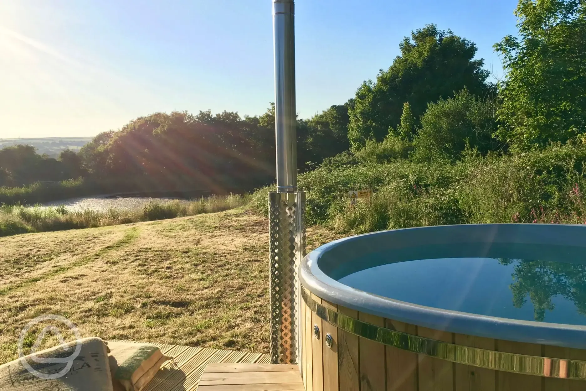 Private wood-fired hot tubs