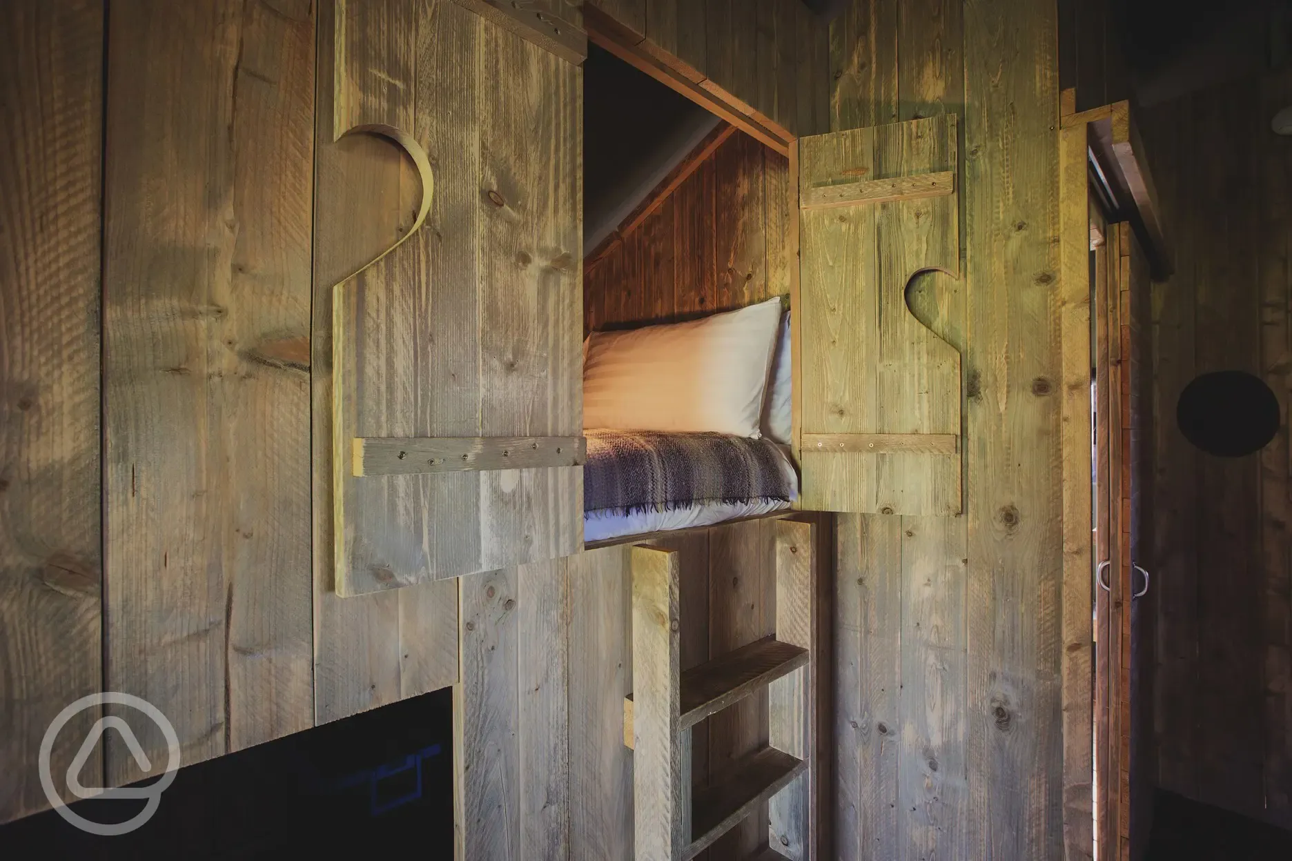 Safari lodge cabin bed