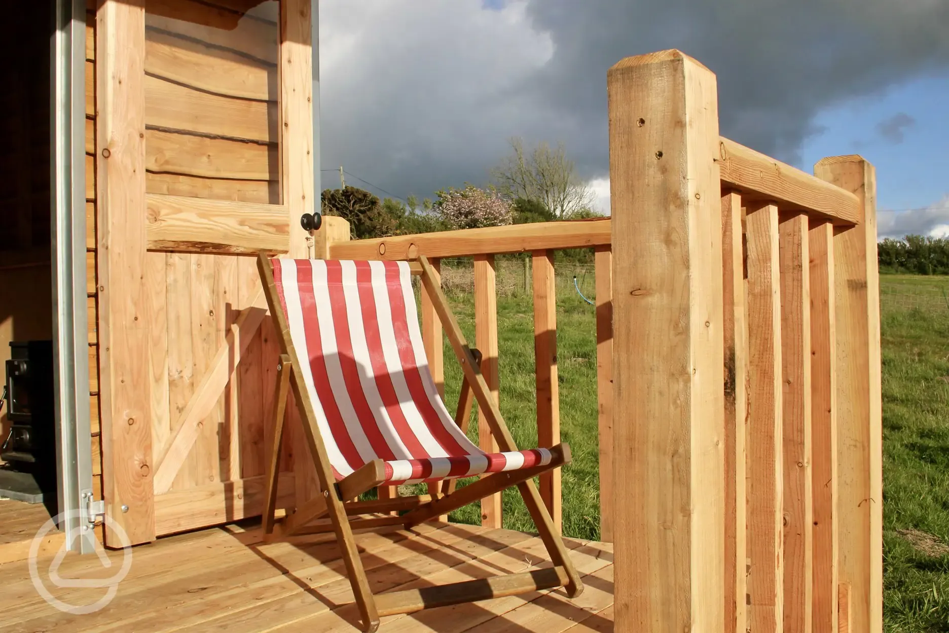 Eco cabin decking area