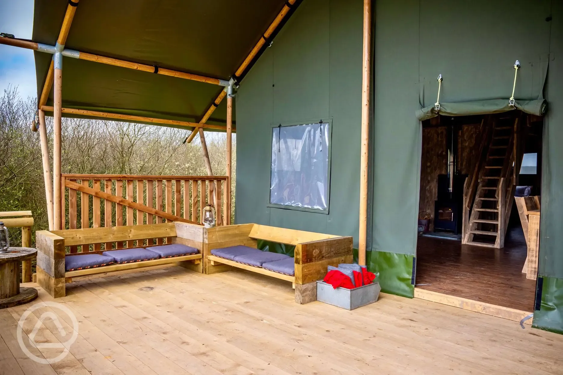 Safari lodge decking area