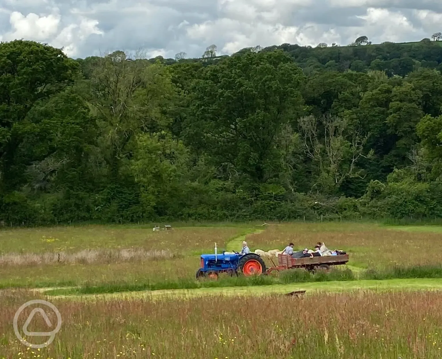 Tractor rides around site