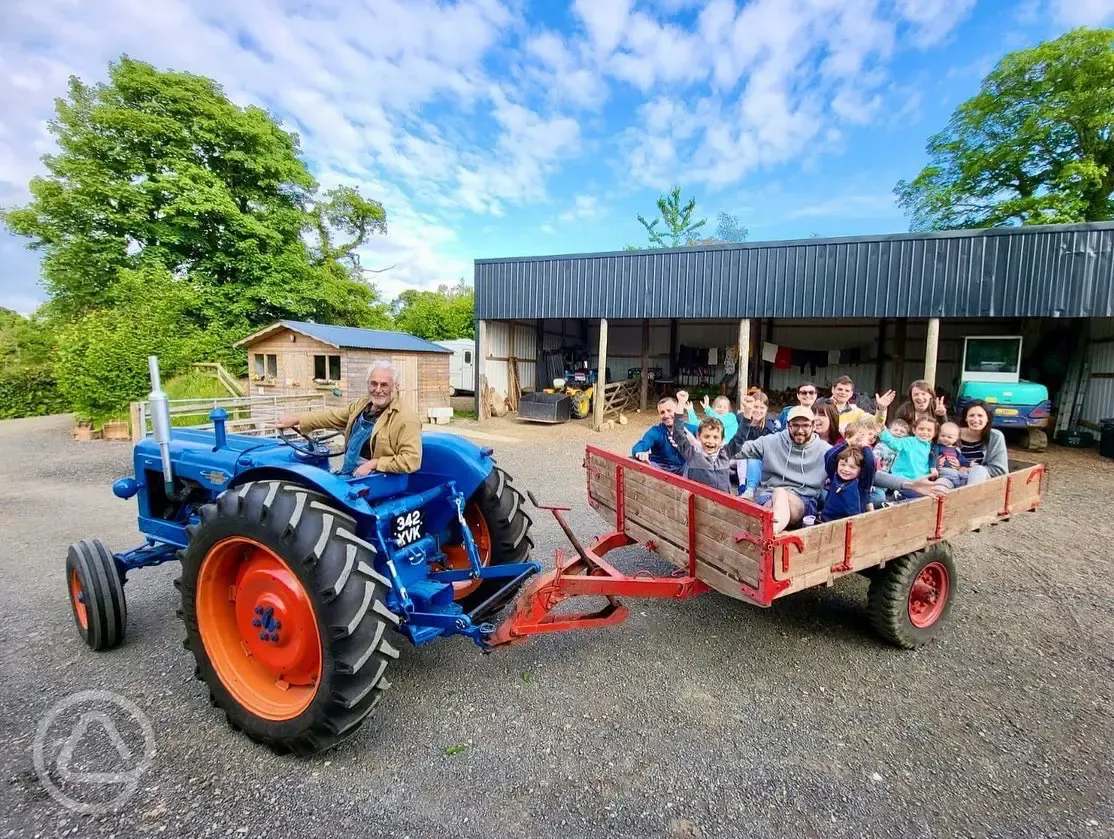 Tractor rides around site