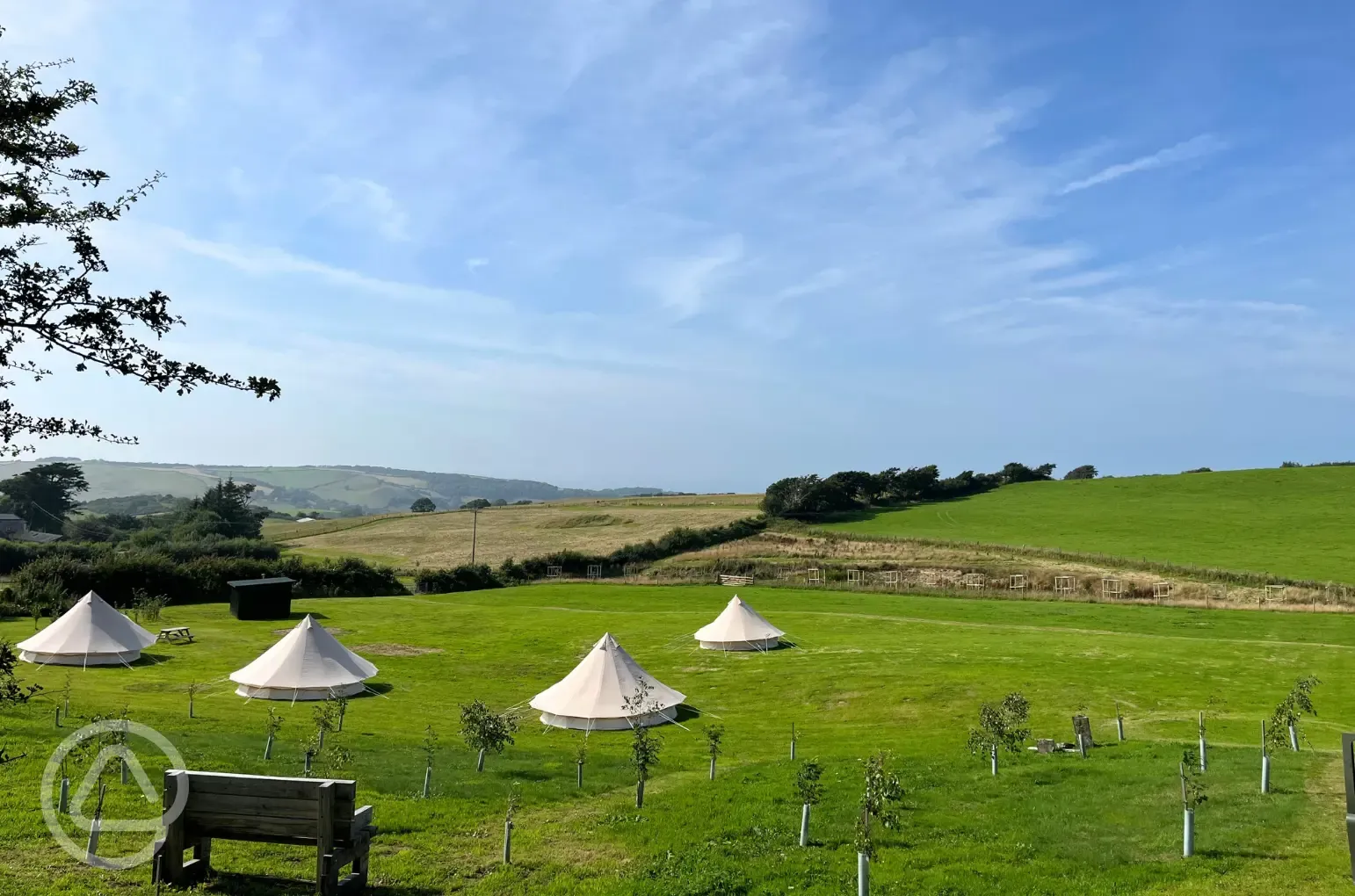 Giddy Farm bell tents and rural views