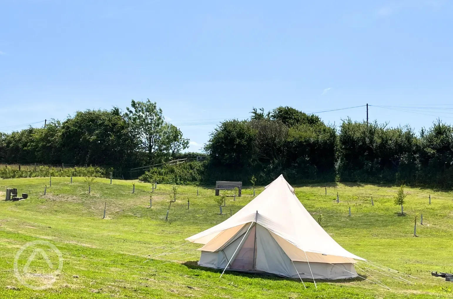 Three person bell tent at Giddy Farm