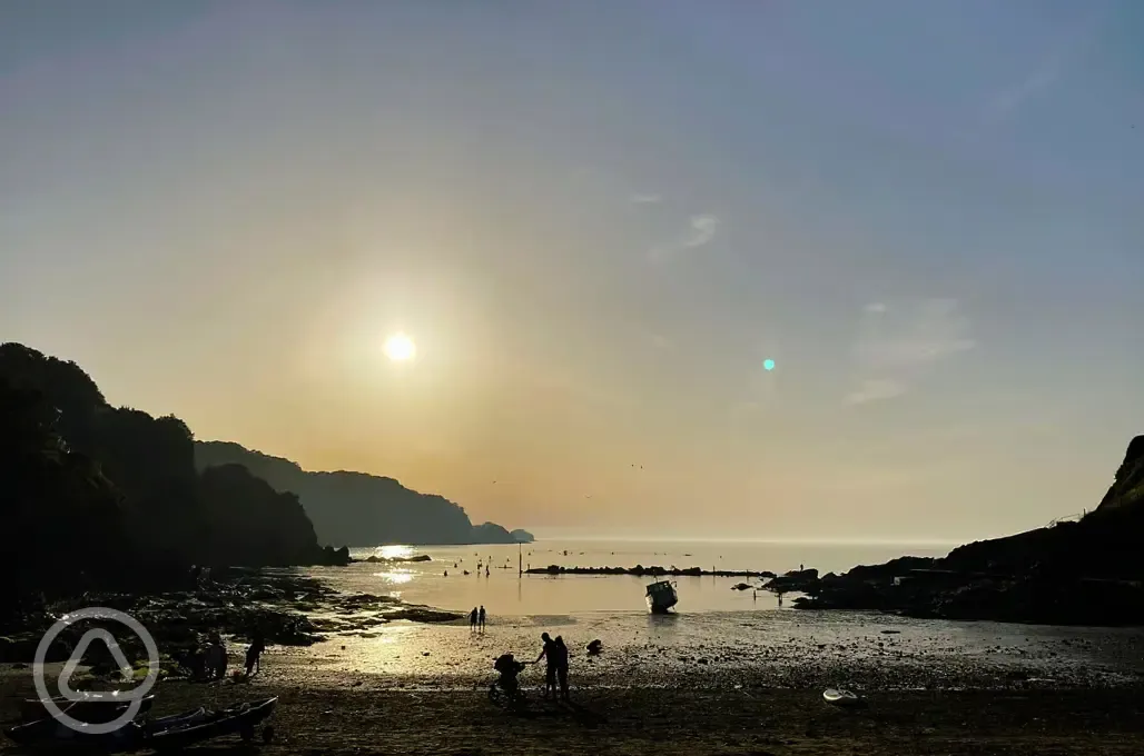 Coombe Martin Bay (ten minutes from the site)