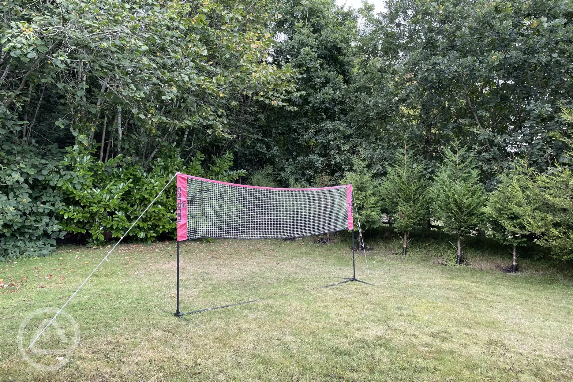 Badminton net provided in Summer