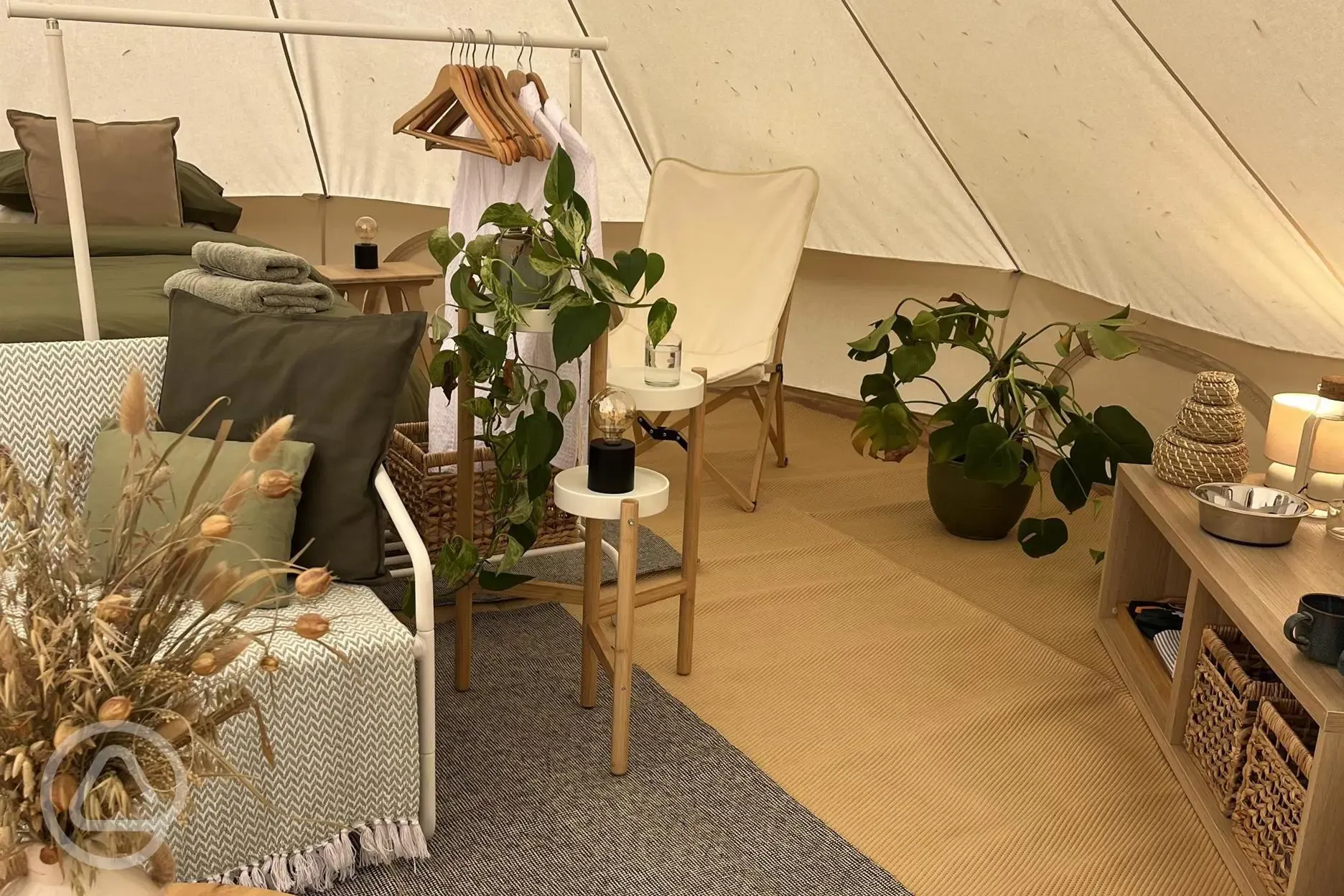 Bell tent interior