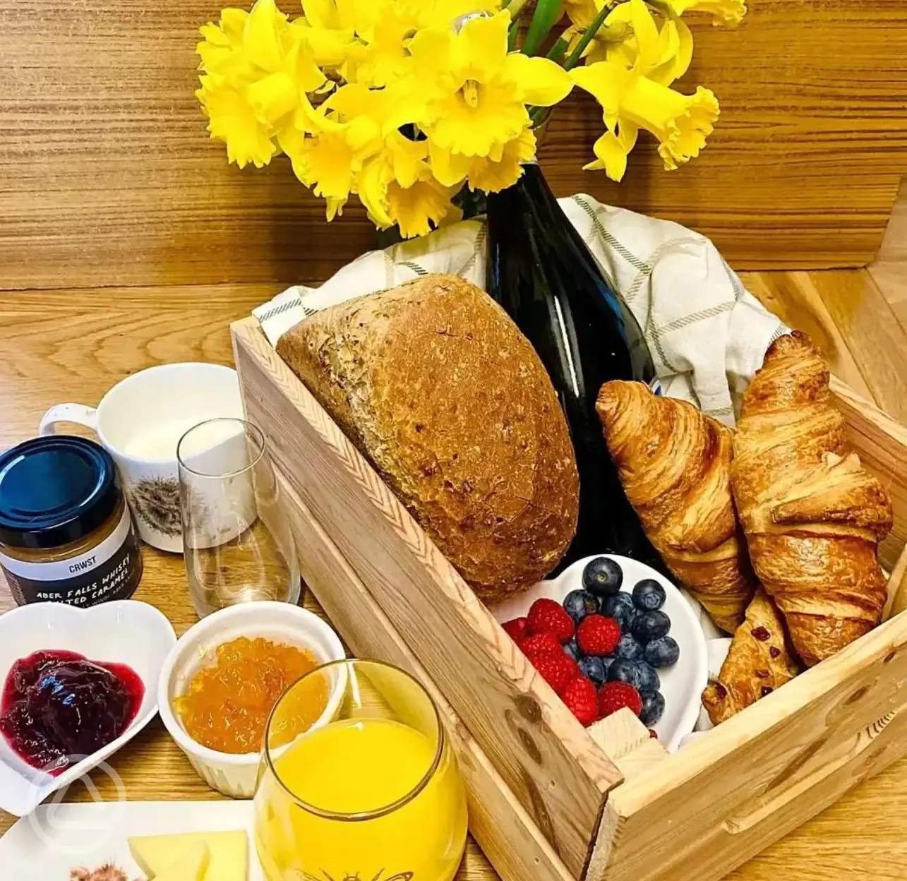Breakfast hampers available