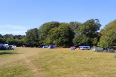 Non electric grass tent pitches
