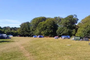 Non electric grass tent pitches