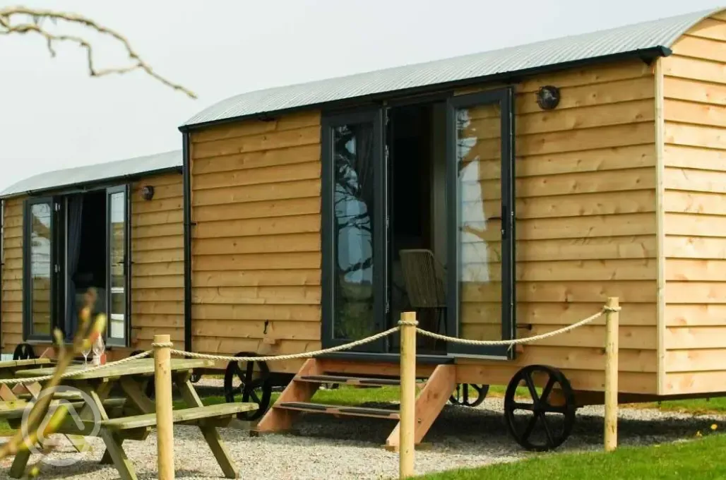Shepherd's hut exterior 